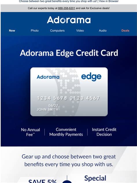 adorama edge credit card score needed